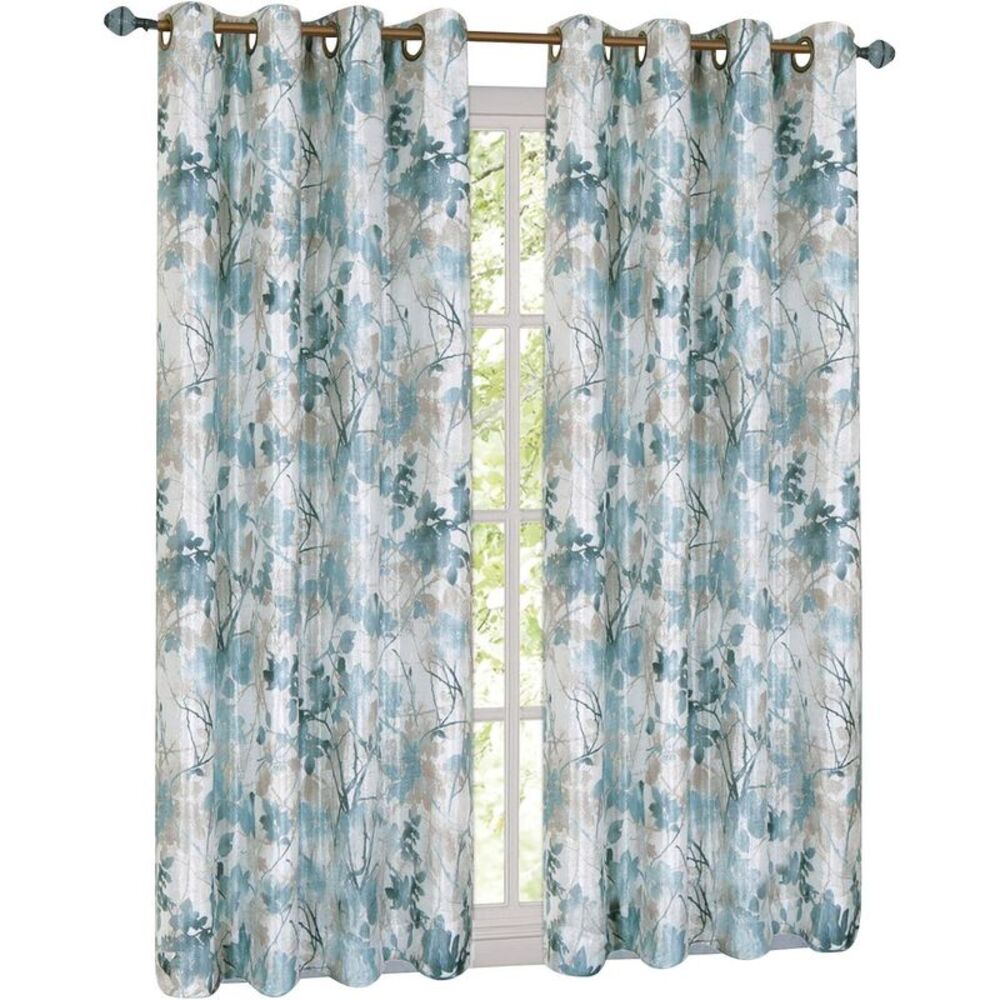 Collections Etc Tranquil Trees Grommet Top Insulated Room Darkening Thermal